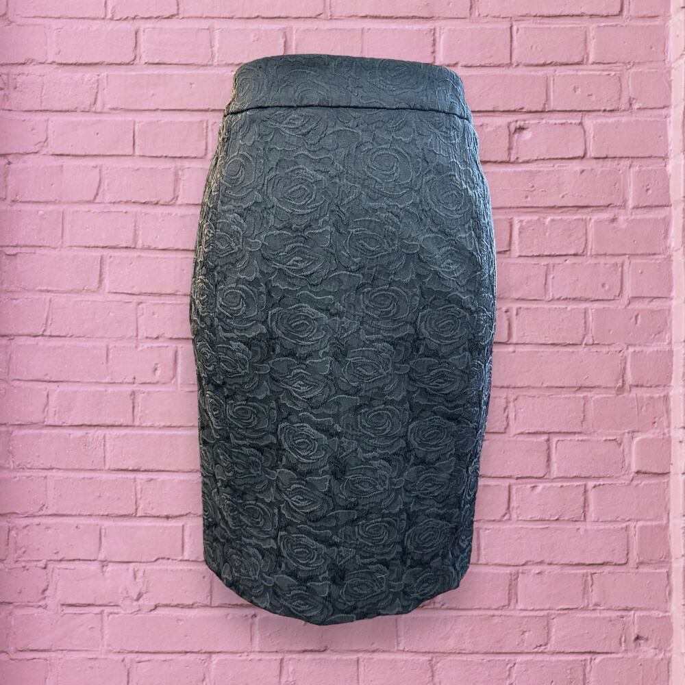 Vanessa Virginia Rose Brocade Pencil Skirt EUC Anthropologie